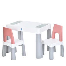 Детский столик Bambi M 6321-5 разноцветный с двумя стульчиками и игровым полем