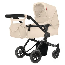 Коляска для куклы 2 в 1 Carrello Maestro 9651B Cream кремовая с сумочкой