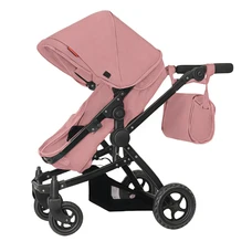 Коляска для куклы 2 в 1 Carrello Maestro 9651B Powder pink нежно-розовый с сумочкой фото 37