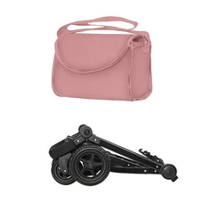 Коляска для куклы 2 в 1 Carrello Maestro 9651B Powder pink нежно-розовый с сумочкой фото 54