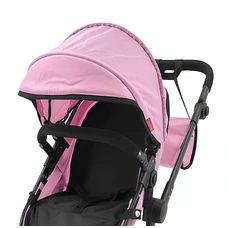 Коляска для куклы 2 в 1 Carrello Alfa 9707 Pink розовая с сумочкой фото 41