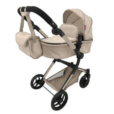 Коляска для куклы 2 в 1 Carrello Alfa 9707 Cream кремовая с сумочкой