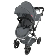 Коляска для куклы 2 в 1 Carrello Alfa 9707 Grey серая с сумочкой фото 21