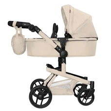 Коляска для куклы 2 в 1 Carrello Fortuna 9695 Cream кремовая с сумочкой