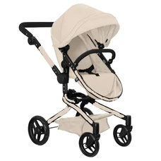 Коляска для куклы 2 в 1 Carrello Fortuna 9695 Cream кремовая с сумочкой фото 14