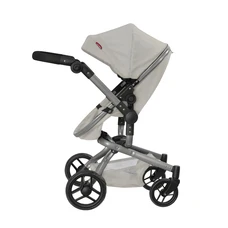 Коляска для куклы 2 в 1 Carrello Fortuna 9695 Light Grey светло-серая с сумочкой фото 21