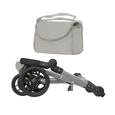 Коляска для куклы 2 в 1 Carrello Fortuna 9695 Light Grey светло-серая с сумочкой фото 37