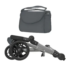 Коляска для куклы 2 в 1 Carrello Fortuna 9695 Grey серая с сумочкой фото 37
