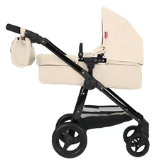 Коляска для куклы 2 в 1 Carrello Ultra 9696 Cream кремовая с сумочкой