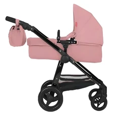 Коляска для куклы 2 в 1 Carrello Ultra 9696 Powder pink нежно-розовая с сумочкой
