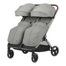 Двухместная прогулочная коляска Carrello Link CRL-6533 Cliff Grey серая фото 14
