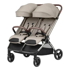 Двухместная прогулочная коляска Carrello Link CRL-6533 Island Beige бежевая