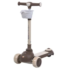 Детский самокат iTrike JR3-168-P розовый с корзинкой