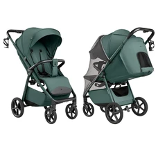 Прогулочная коляска Carrello Bravo Lite CRL-5529 County Green зеленая с чехлом на ножки фото 14