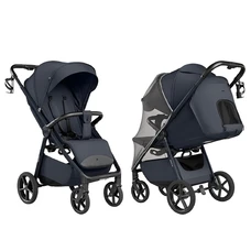 Прогулочная коляска Carrello Bravo Lite CRL-5529 Midnight Blue темно-синяя с чехлом на ножки фото 21