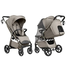 Прогулочная коляска Carrello Bravo Lite CRL-5529 Oak Beige бежевая с чехлом на ножки фото 21