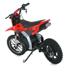 Детский кроссовый мотоцикл M 6076AL-3 красный Kawasaki с мотором 350W фото 14
