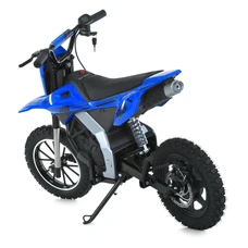 Детский кроссовый мотоцикл M 6076AL-4 синий Kawasaki с мотором 350W фото 21