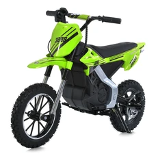 Детский кроссовый мотоцикл M 6076AL-5 зеленый Kawasaki с мотором 350W