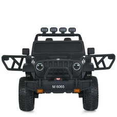 Двухместный детский электромобиль джип M 6065EBLR-2 черный с двумя моторами по 200W фото 21
