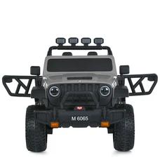 Двухместный детский электромобиль джип M 6065EBLR-11 серый с двумя моторами по 200W фото 14