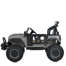 Двухместный детский электромобиль джип M 6065EBLR-11 серый с двумя моторами по 200W фото 41