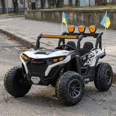 Двухместный детский электромобиль M 6019EBLR-1 белый багги с пультом управления
