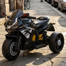 Детский мотоцикл M 6220ELR-2 черный с пультом управления