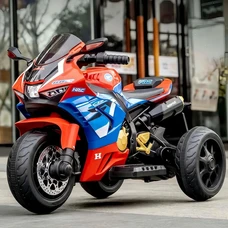 Детский мотоцикл M 6220ELR-3-4 красно-синий с пультом управления