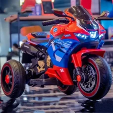 Детский мотоцикл M 6220ELR-3-4 красно-синий с пультом управления фото 54