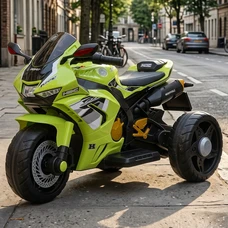 Детский мотоцикл M 6220ELR-5 зеленый с пультом управления