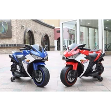 Детский мотоцикл M 6329EL-4 синий Yamaha с двумя моторами фото 16