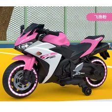 Детский мотоцикл M 6329EL-8 розовый Yamaha с двумя моторами фото 21