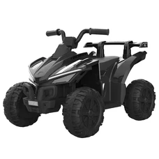 Детский квадроцикл M 6378EL-2 черный с мягким сиденьем