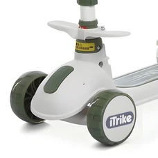 Детский самокат iTrike JR3-186-GR зеленый с родительской ручкой фото 37