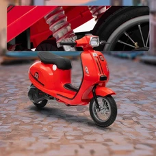Детский мотоцикл скутер M 6017AL-3 красный с мотором 350W фото 21