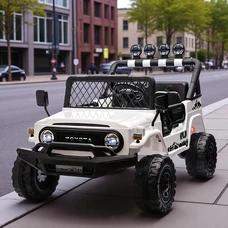 Двухместный детский электромобиль 2566AEBLR-1(24V) белый Toyota с четырьмя моторами