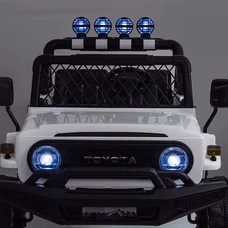 Двухместный детский электромобиль 2566AEBLR-1(24V) белый Toyota с четырьмя моторами фото 11