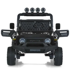 Двухместный детский электромобиль 2566AEBLR-2(24V) черный Toyota с четырьмя моторами фото 14
