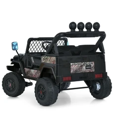 Двухместный детский электромобиль 2566AEBLR-18(24V) камуфляж Toyota с четырьмя моторами фото 21