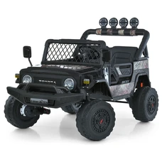 Двухместный детский электромобиль 2566AEBLR-18(24V) камуфляж Toyota с четырьмя моторами фото 37