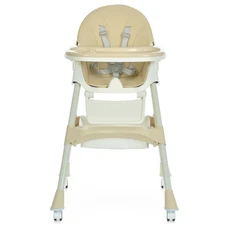 Стульчик для кормления Bambi M 6302 Beige бежевый складной с колесиками фото 21