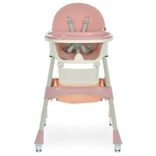 Стульчик для кормления Bambi M 6302 Pink розовый складной с колесиками фото 21