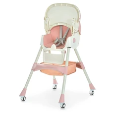 Стульчик для кормления Bambi M 6302 Pink розовый складной с колесиками фото 37