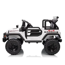 Двухместный детский электромобиль M 6376EBLR-1 белый Jeep фото 16