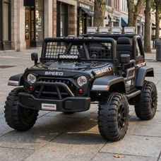 Двухместный детский электромобиль M 6376EBLR-2 черный Jeep