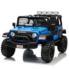 Двухместный детский электромобиль M 6376EBLR-4 синий Jeep фото 54