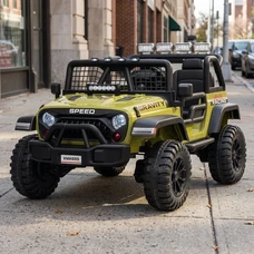 Двухместный детский электромобиль M 6376EBLR-10 зеленый Jeep