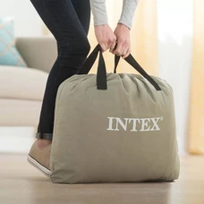 Надувная велюр кровать Intex 64124 двухместная с электронасосом фото 41