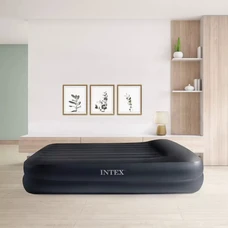 Надувная велюр кровать Intex 64124 двухместная с электронасосом фото 63